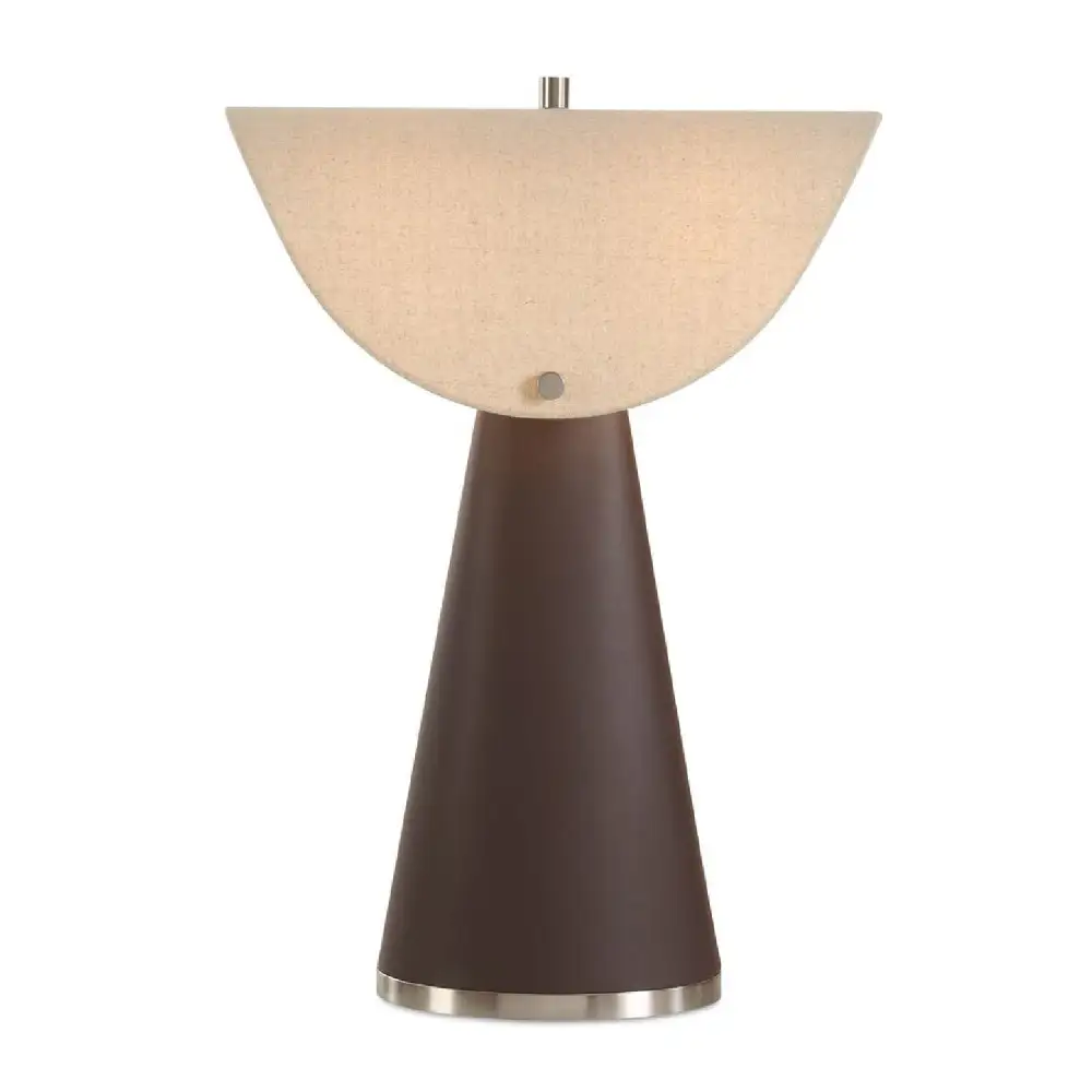 Tapered Leather Table Lamp