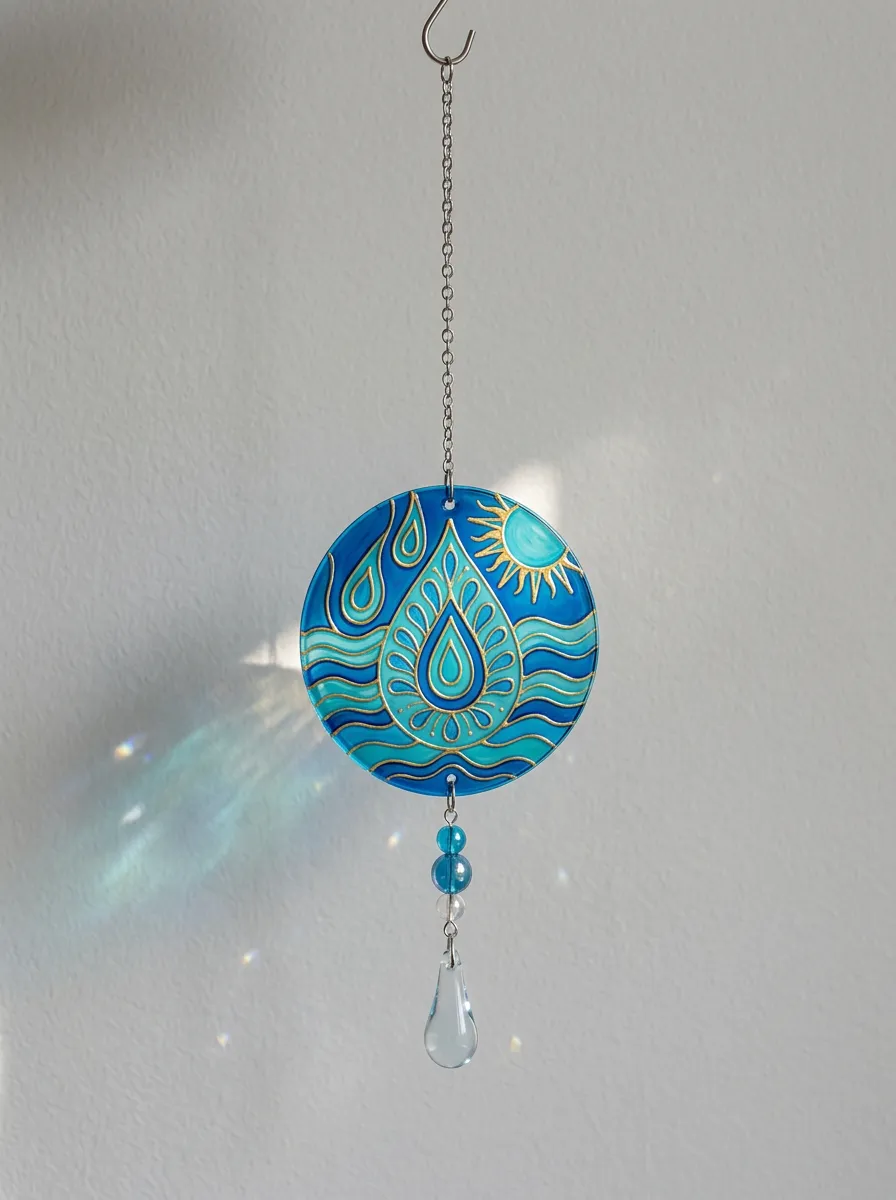 Sun Water Wave Printed Suncatcher