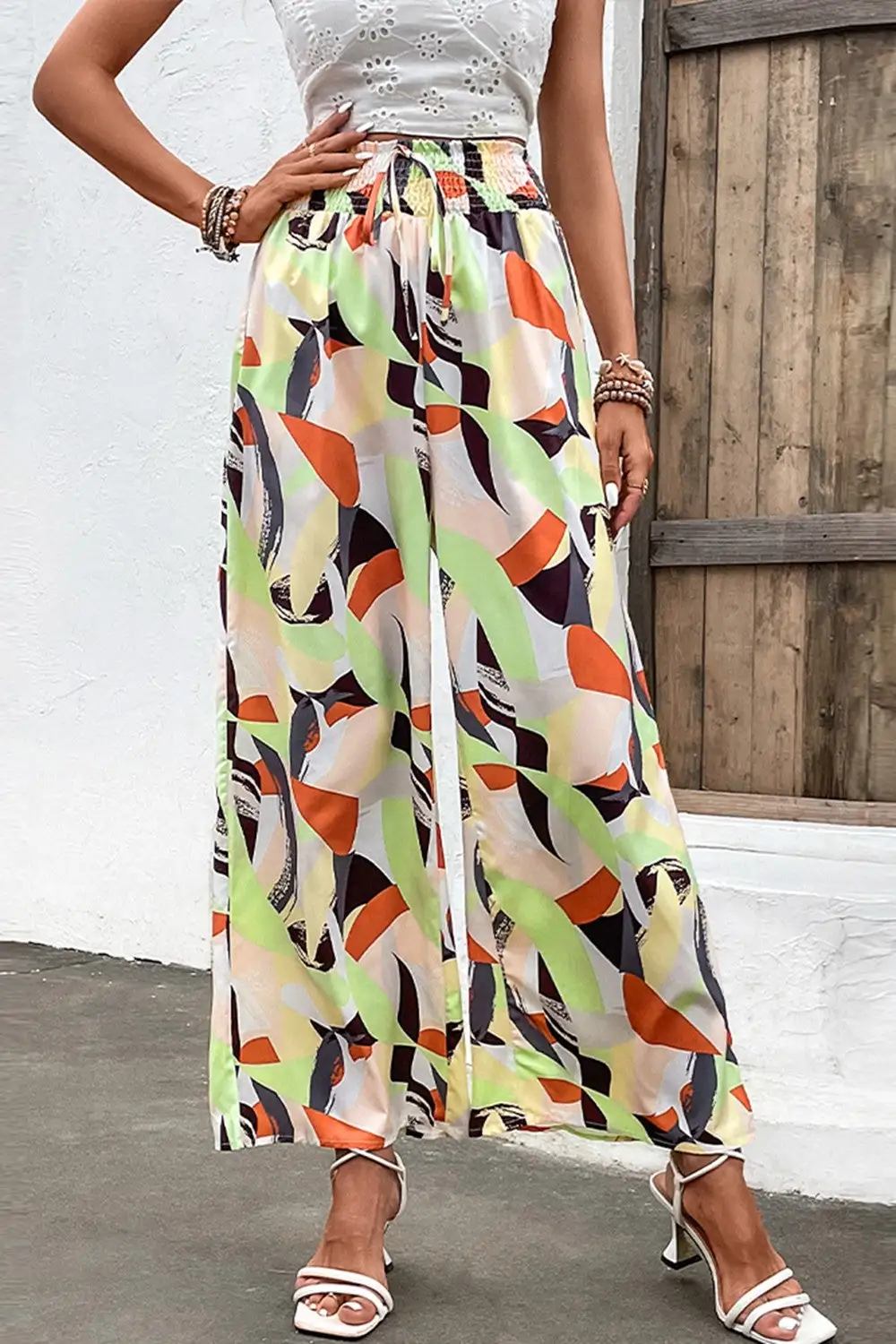 Everyday Smocked High Waist Pants