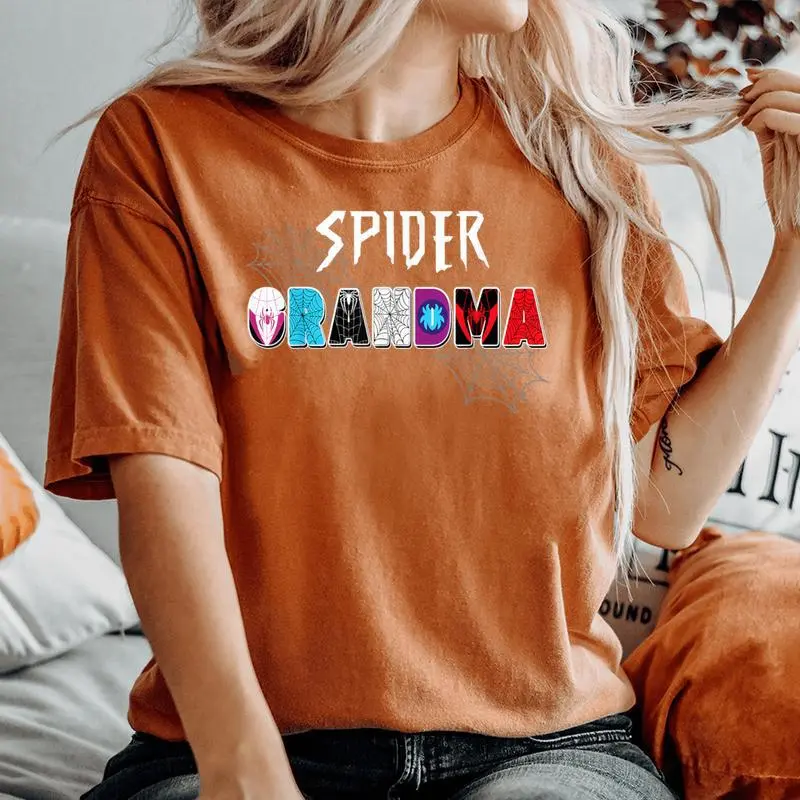 Spider Grandma Matching Family Birthday Party Women's Oversized Comfort T-Shirt