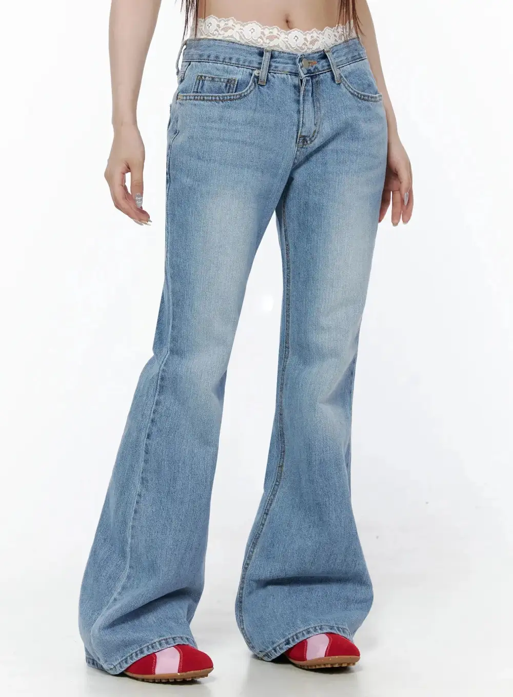 Vintage Lace Bootcut Jeans