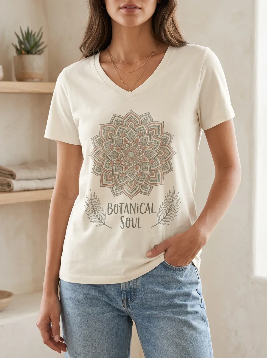 Botanical Soul Mandala T-Shirt