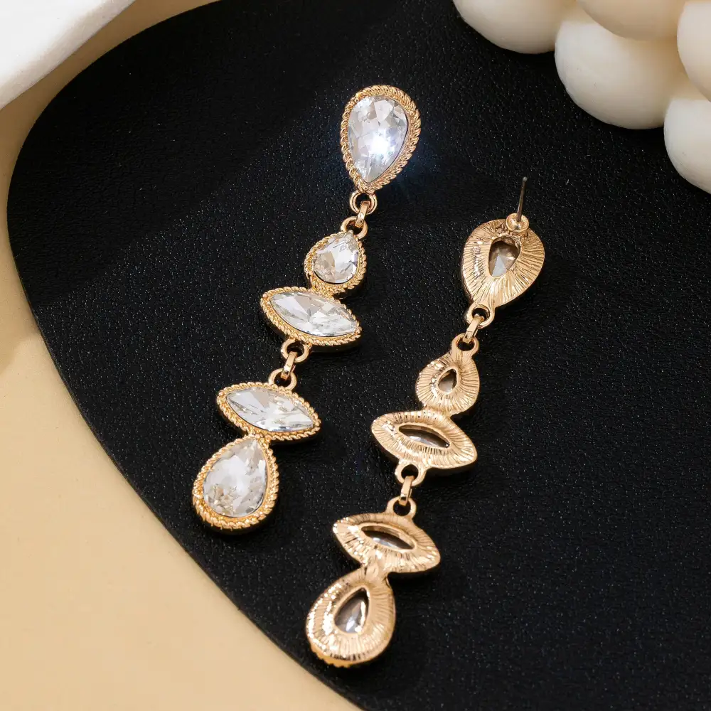 Shimmering Crystal Linear arrings