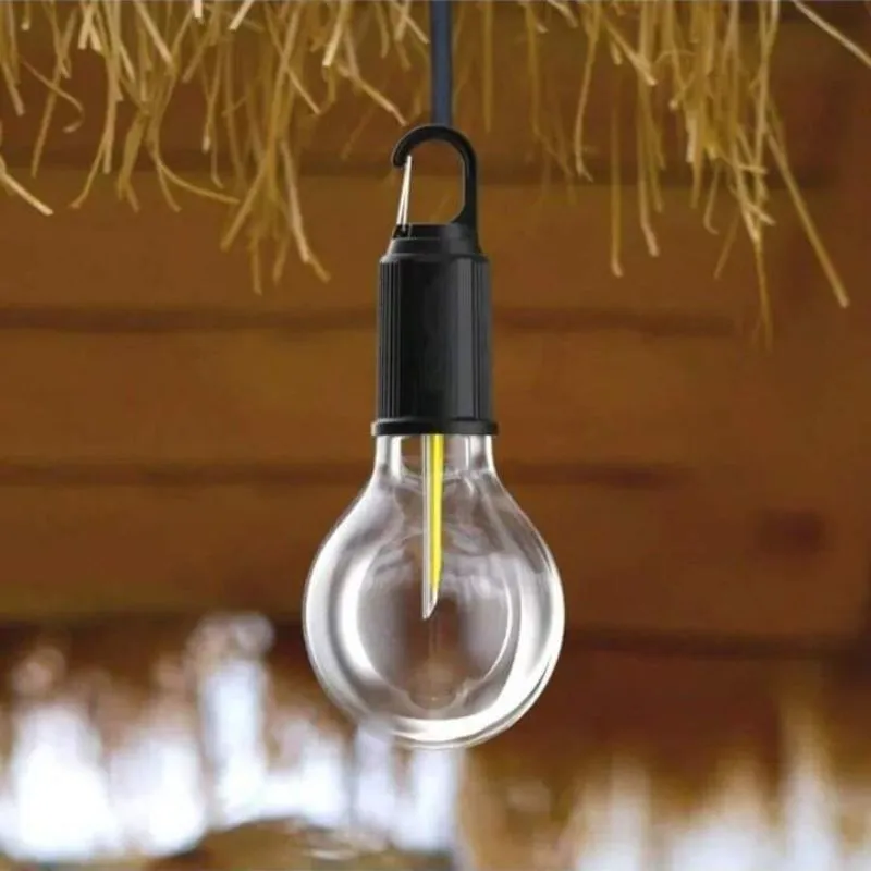 Rechargeable Camping Hanging Bulb Light Unbreakable | Decorative Hanging Bulb with 3 Modes Tent Lamp for Camping | USB C Rechargeable with Hook Emergency Lamp Light (Pack of 1)