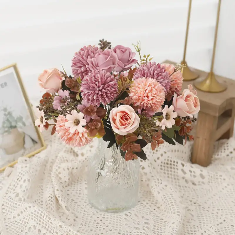 Everyday Floral Artificial Round Decorative Botanical Accent