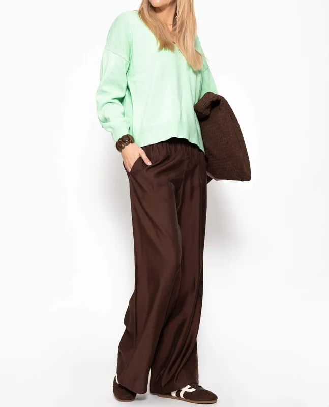 Brown Straight Everyday Pants