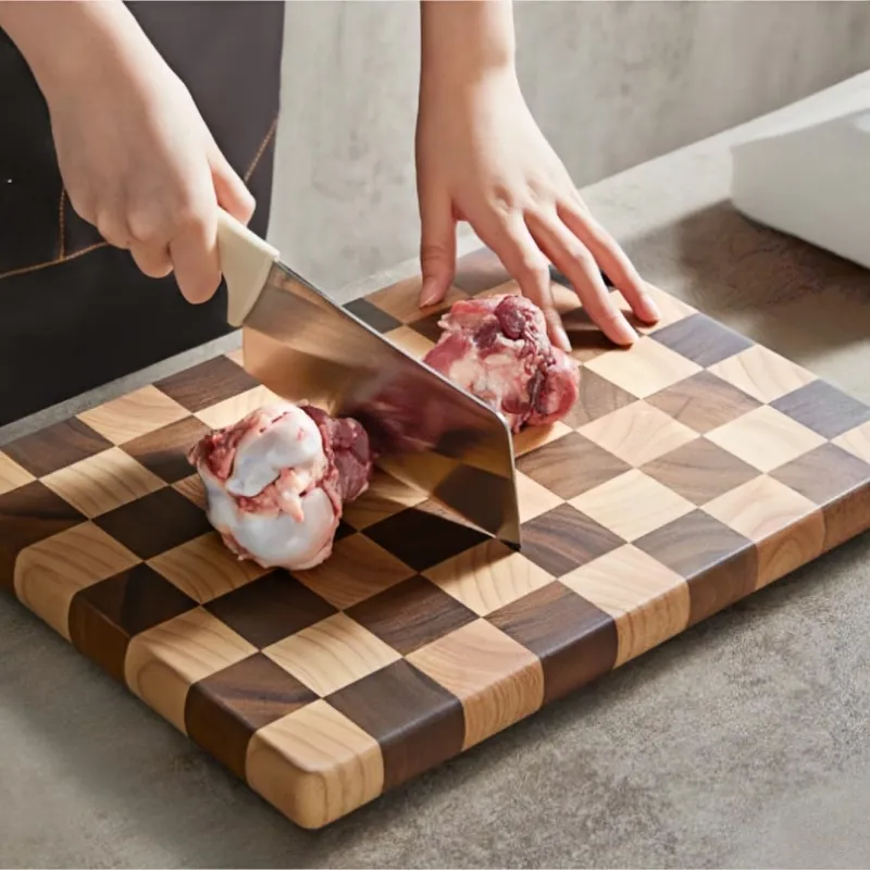 Checkerboard Wood Cutting Board