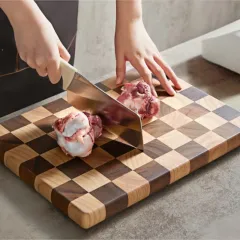 Checkerboard Wood Cutting Board