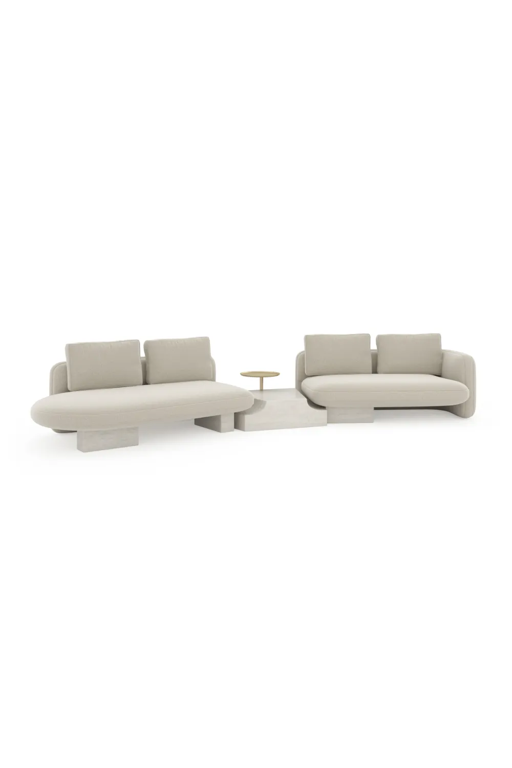 Sectional Linen Sofa Bumper
