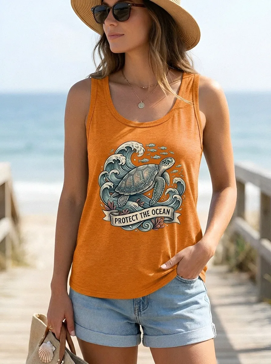 Ocean Lover Sea Tank Top Minimal