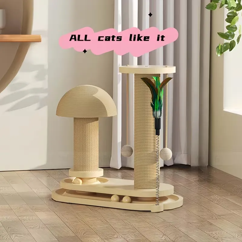 Multi-Function Mushroom Cat Scratcher