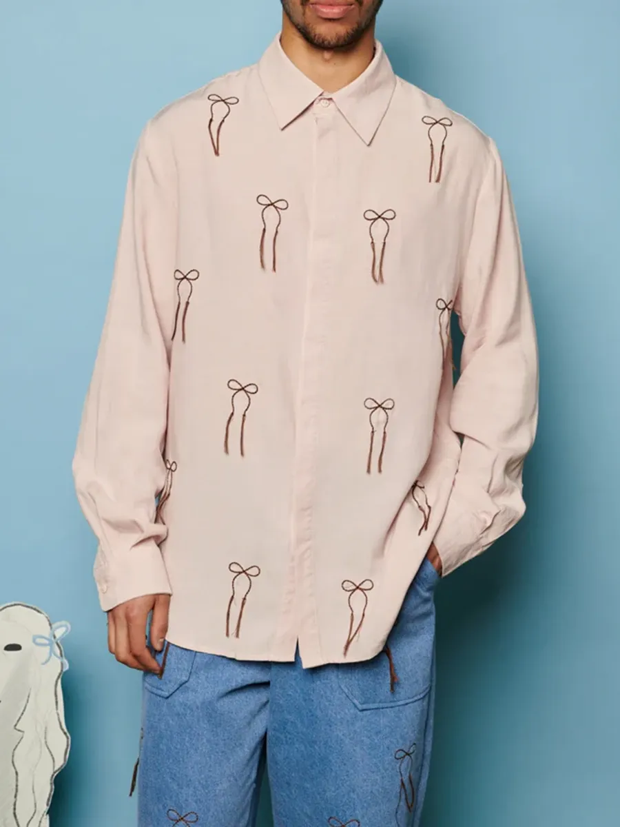 Embroidered Bow Shirt