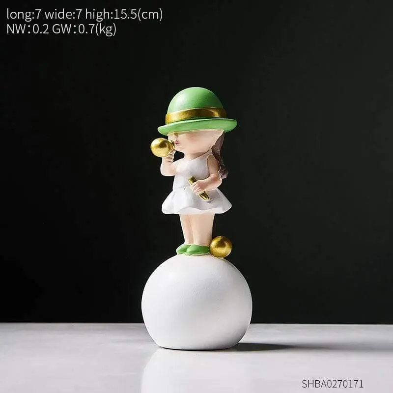 Bubble Blowing Figure Sculpture