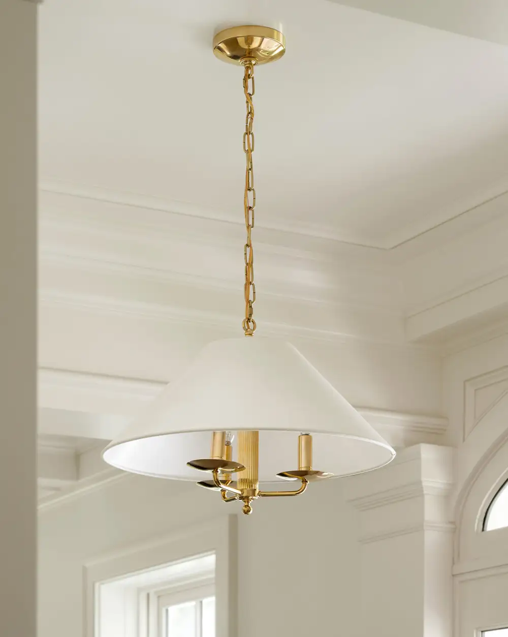 Reeded-Detail Candelabra Pendant Light