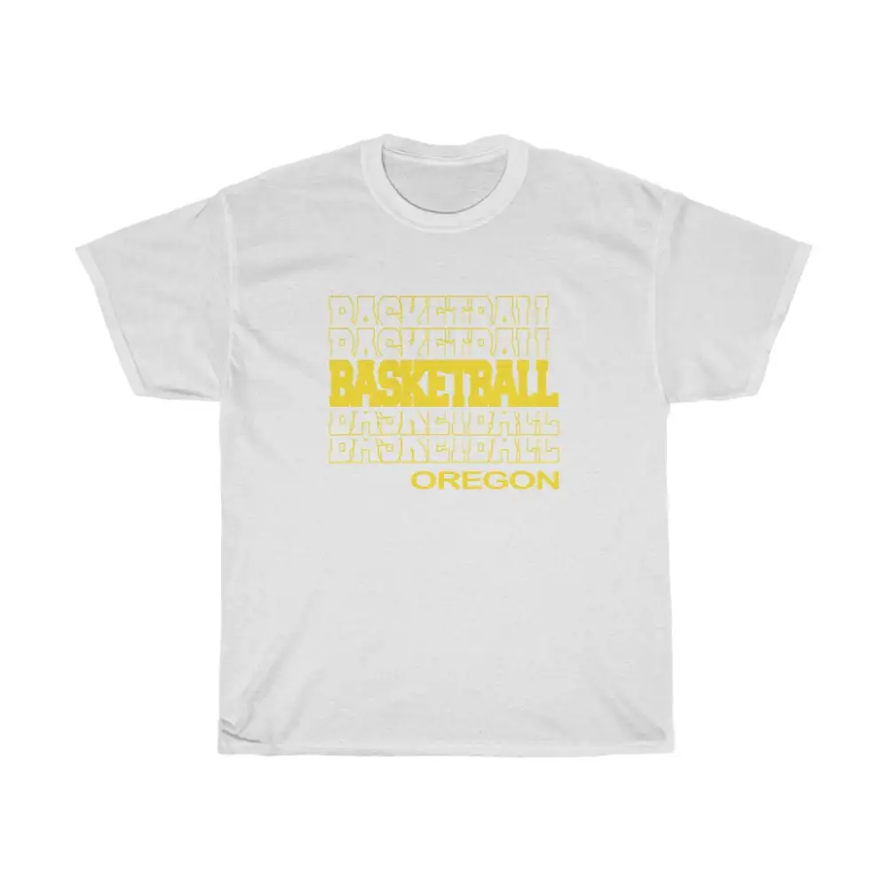 Basketball Oregon in Modern Stacked Lettering