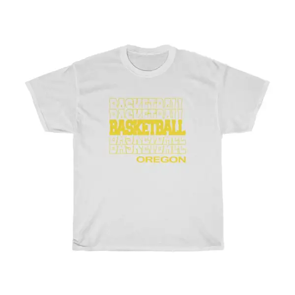 Basketball Oregon in Modern Stacked Lettering