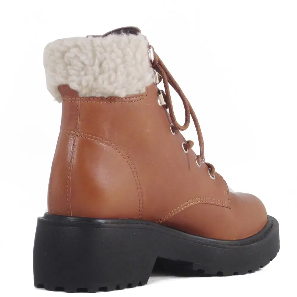 Combat with Shearling Ankle Boots