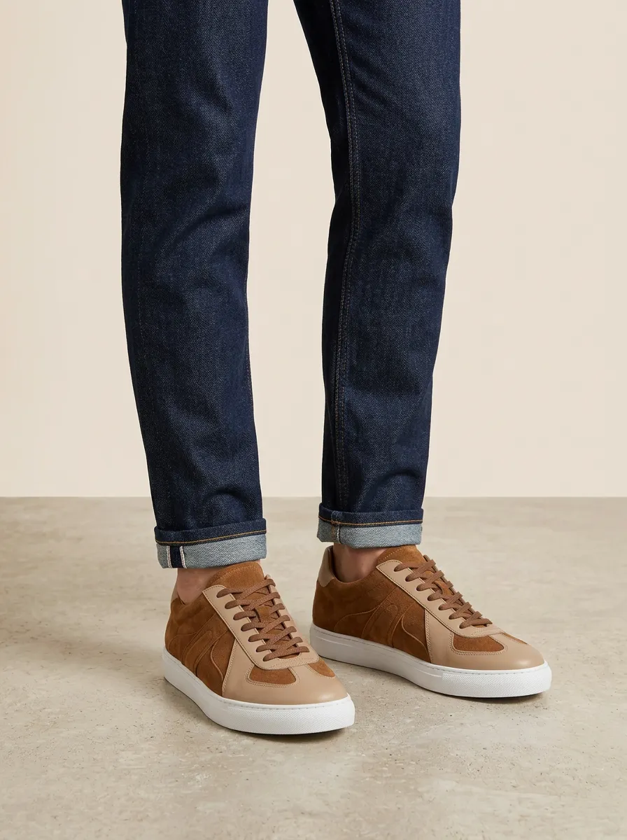 Men's Everyday Minimalist Suede Leather Patchwork Casual Shoes