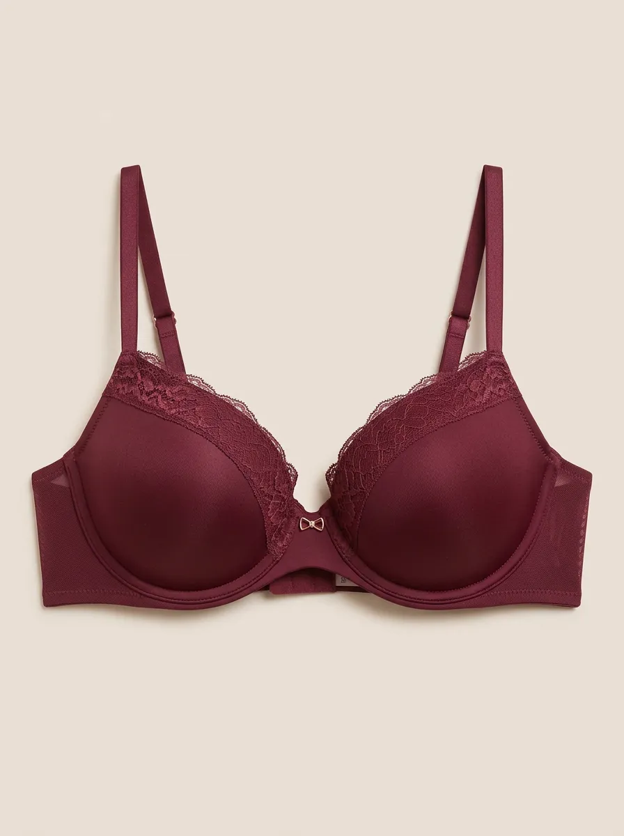 Everyday Underwire Lace Trim Detail Clean Look Women's Bra
