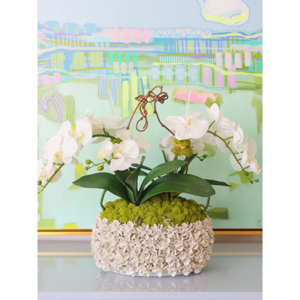 Orchid Floral Boat Arrangement