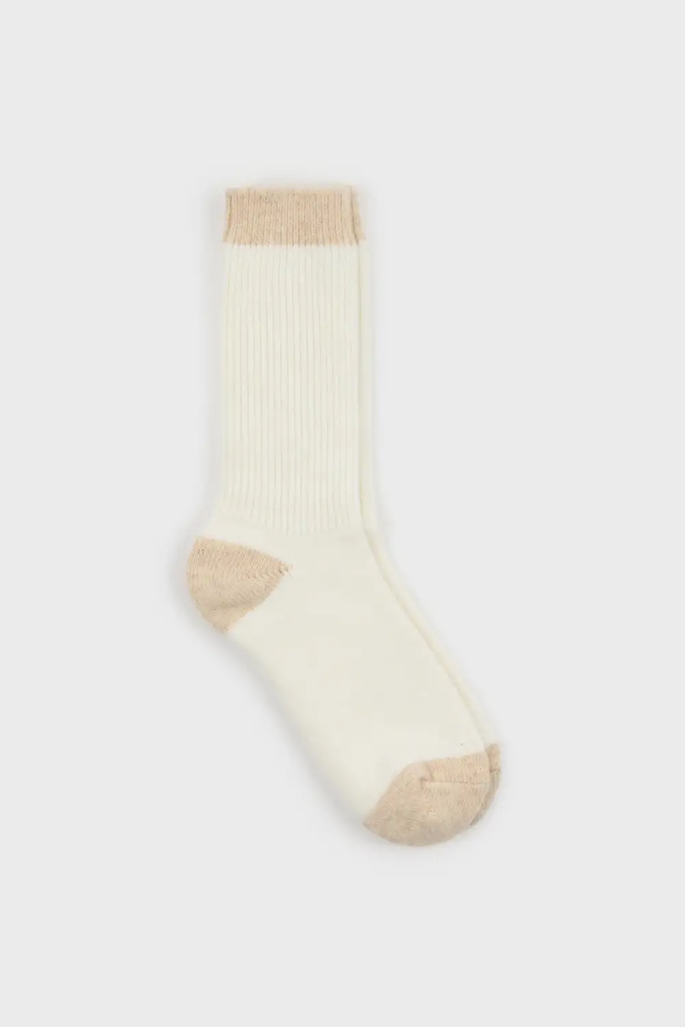 Contrast Trim Cashmere Blend Socks