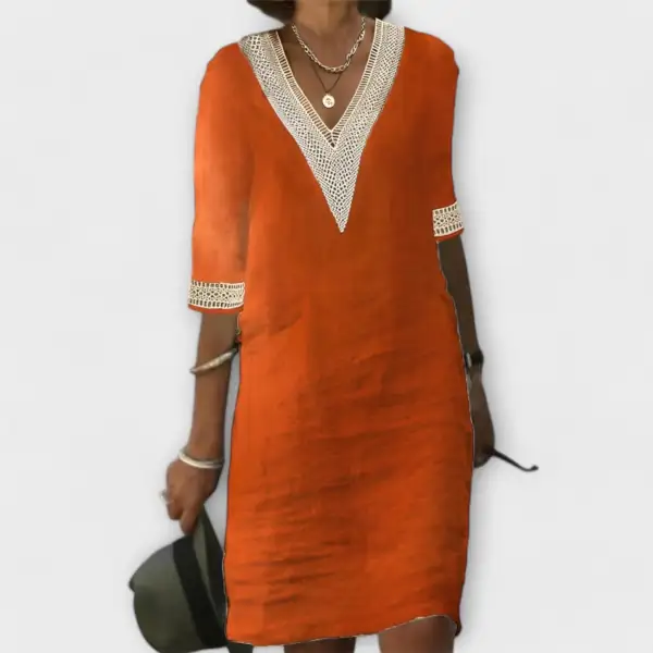 Linen Cotton Relaxed Casual Dress