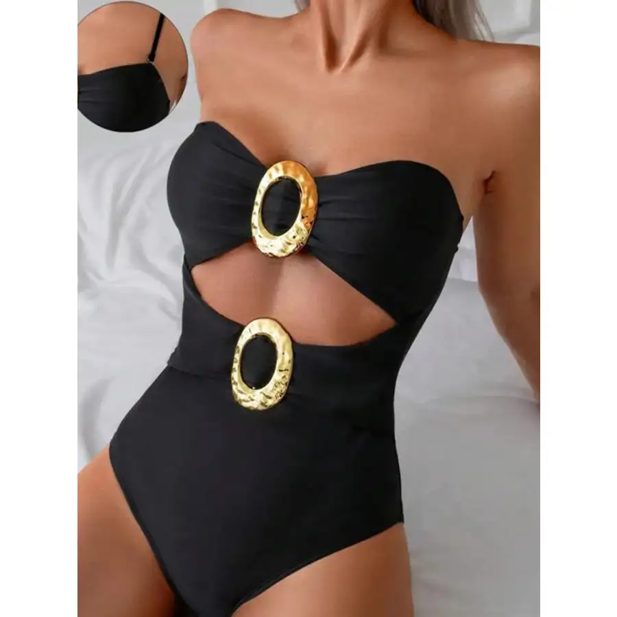 Women's Cutout Sweetheart-Neck One-Piece Swimsuit