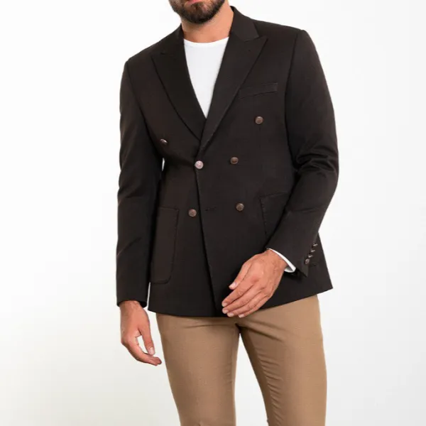 Contemporary Slim Fit Double Breasted Blazer