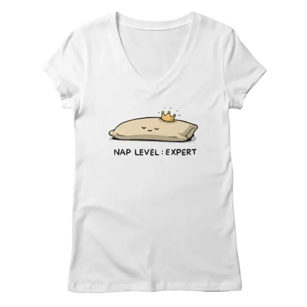 Nap Level: Expert V-Neck Tee