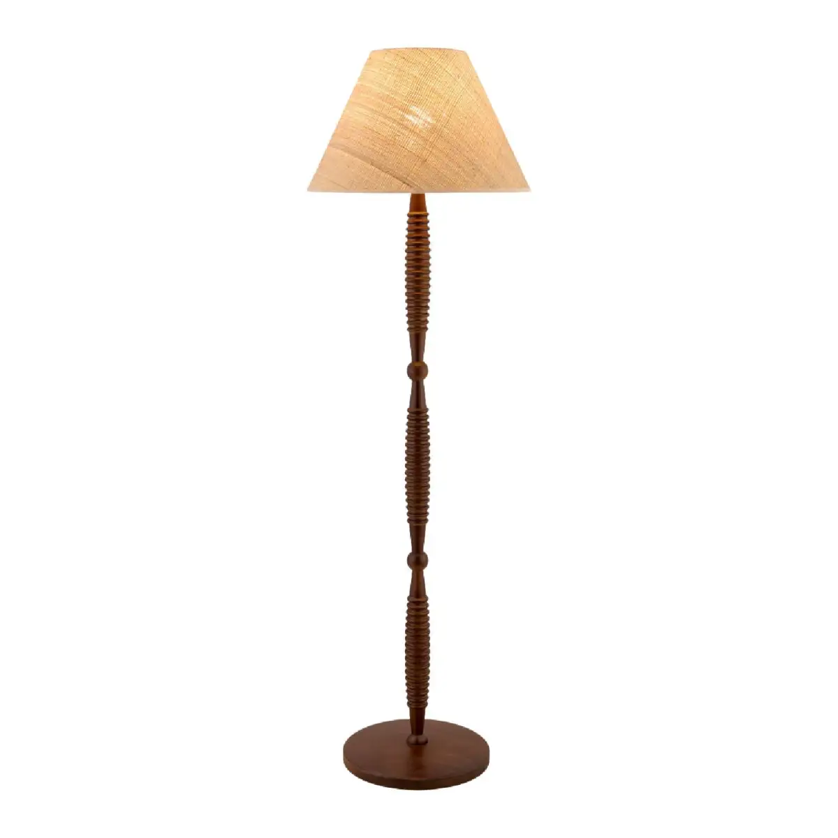 Minimal Linen-Shade Floor Lamp
