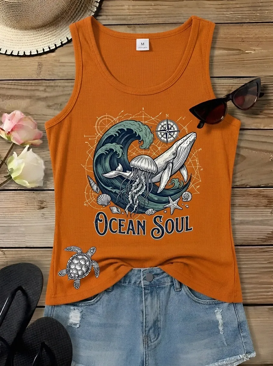 Ocean Soul Whale Tank Top