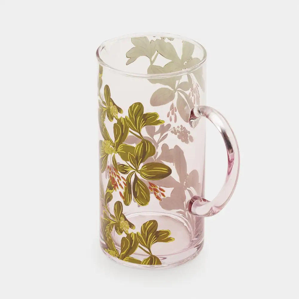 Floral Glass Serving Jug