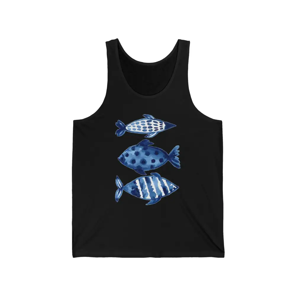 3 Indigo Fish Tank Top