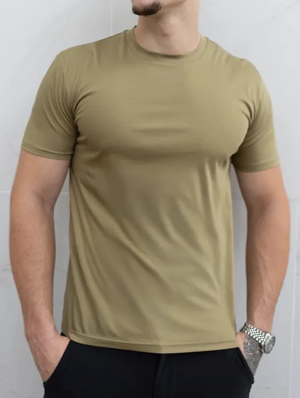 Khaki Green Clean Fit T-Shirt