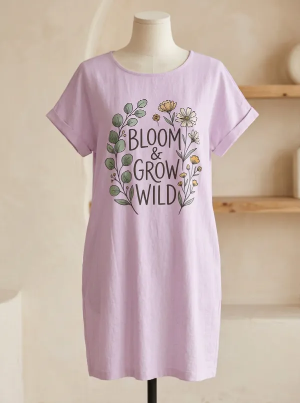 Nature Lover Bloom And Grow Wild Floral T-Shirt