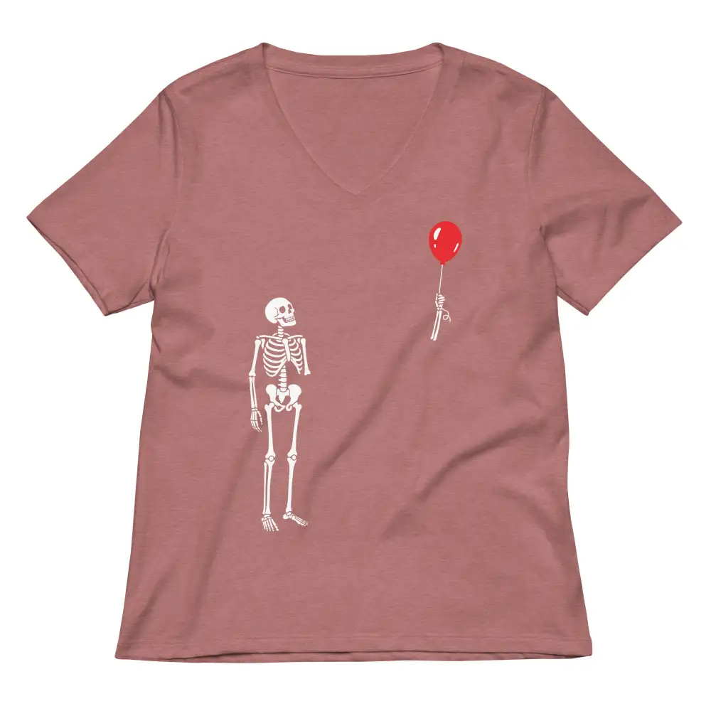 Balloon Print V Neck Tee