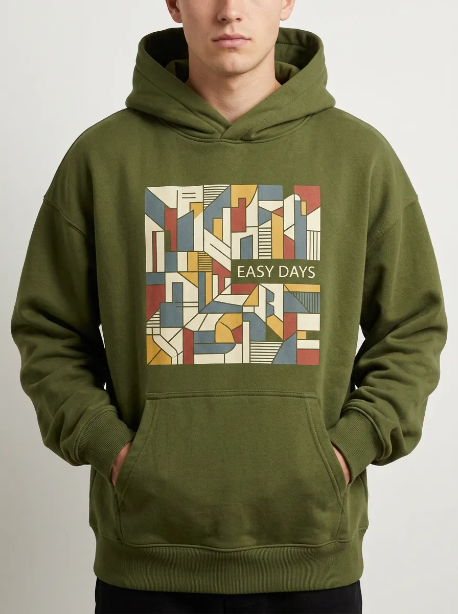 Everyday Easy Days Geometric Abstract Hoodie