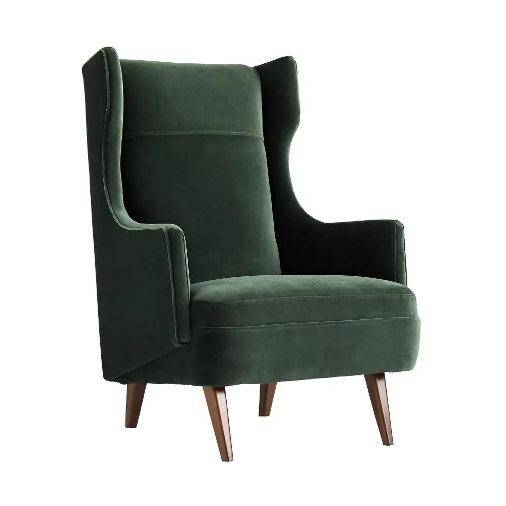 Classic Velvet Upholstered Accent Chair