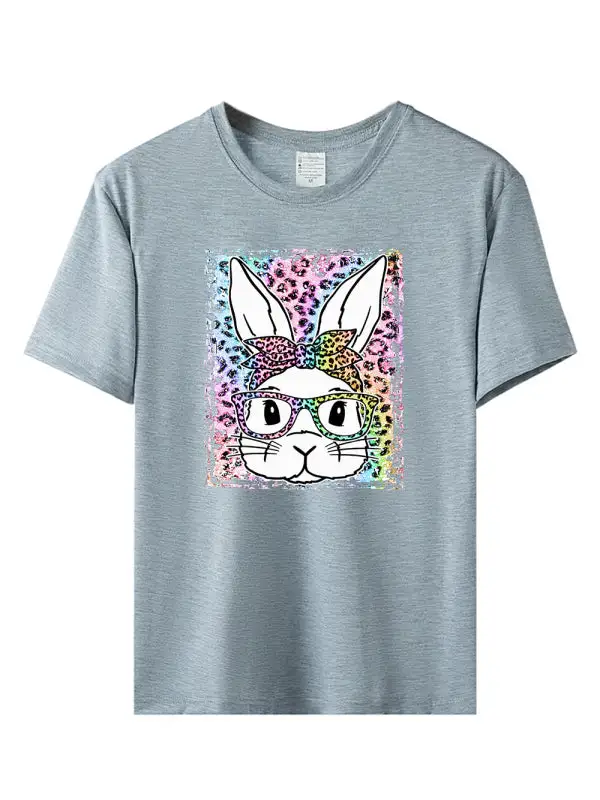 Effortless Round-Neck Collared Short-Sleeve Knit T-Shirt
