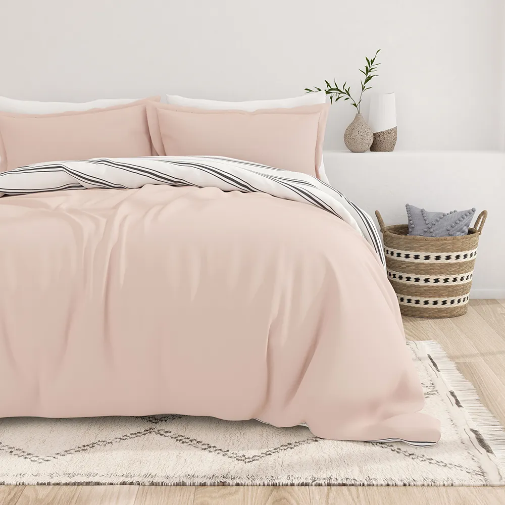 Desert Stripe Pattern Reversible Duvet Cover Set