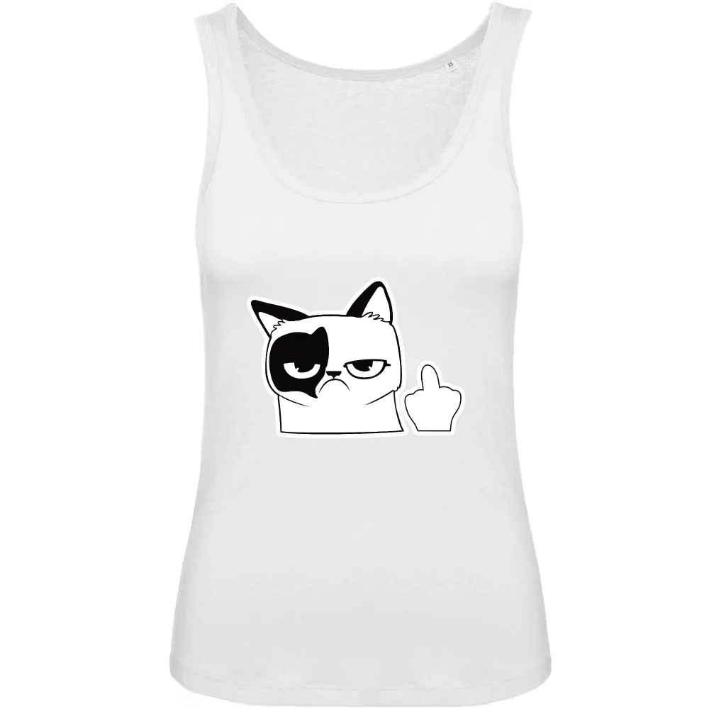 Rude Cat Gesture Tank