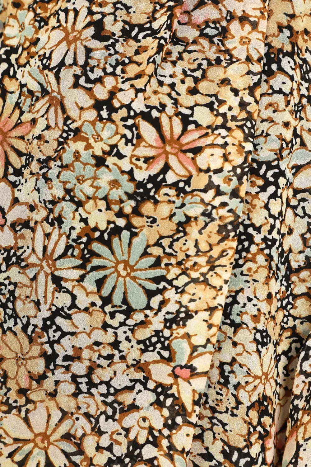 Casual Style Long Sleeve  Multi Floral Print Top