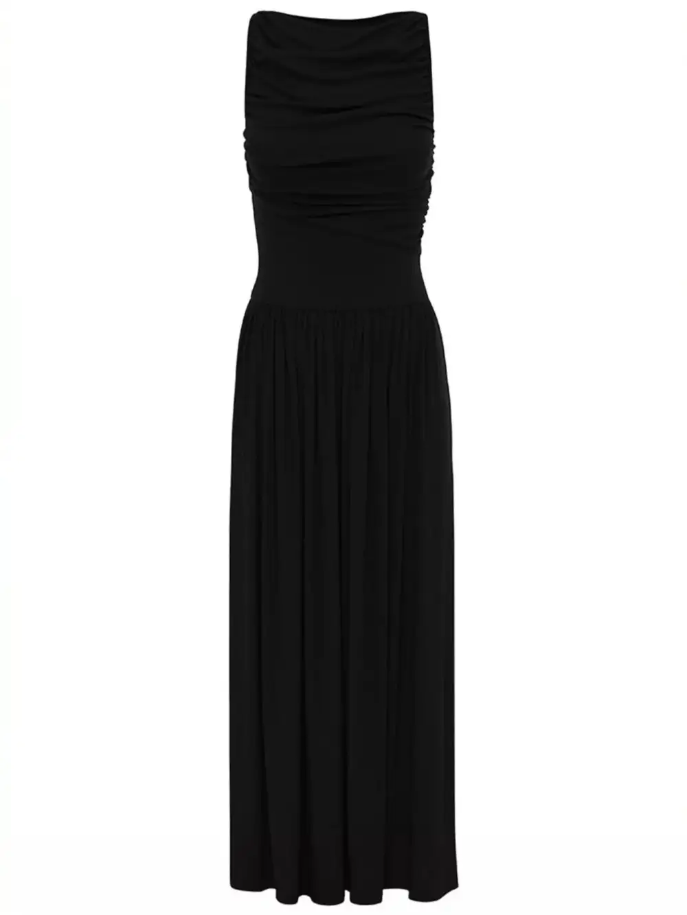 Full Size Ruched Sleeveless Maxi Dress Plus Size