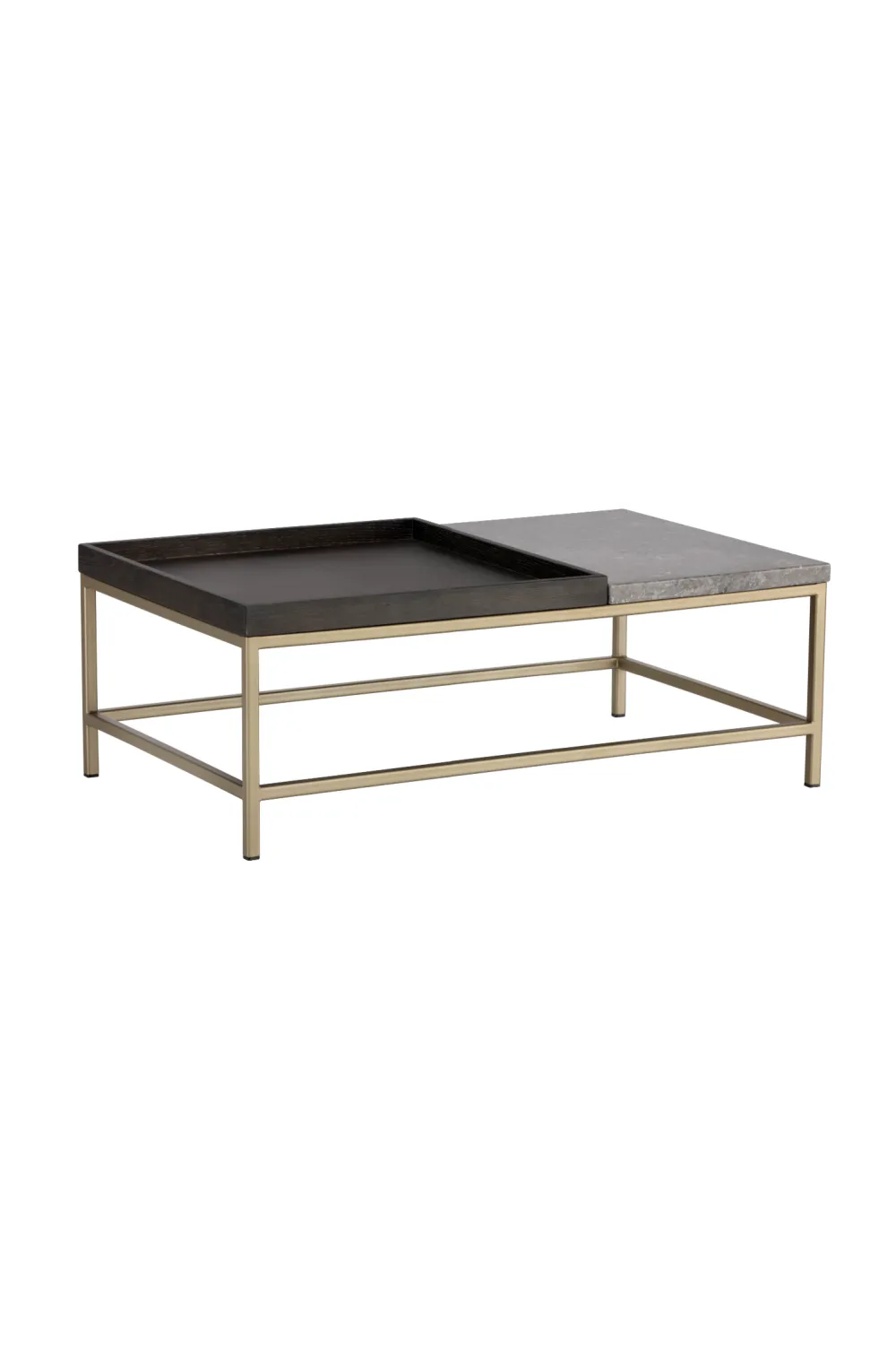 Wooden Tray Marble Coffee Table
