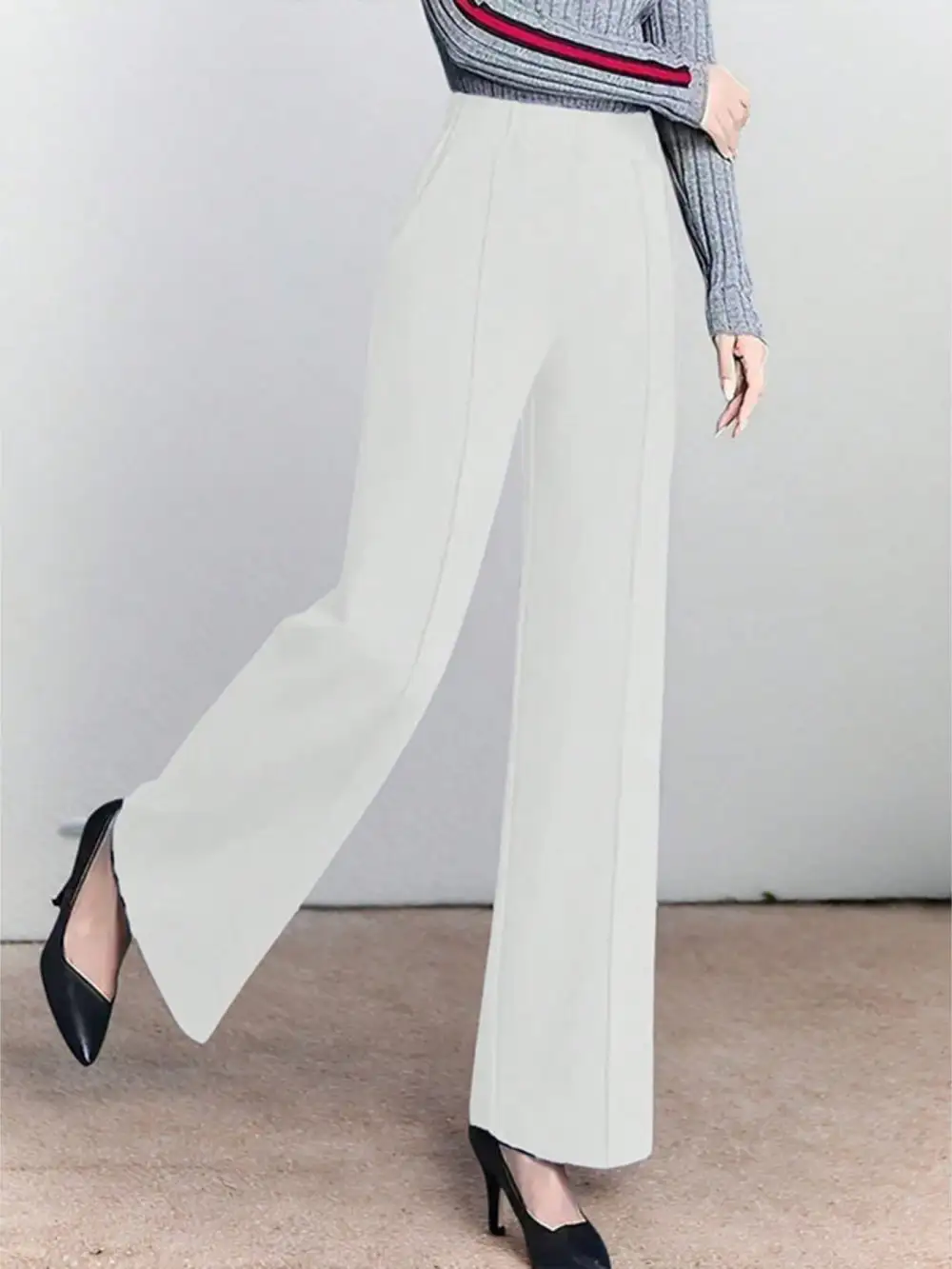 Classic High Waisted Wide Leg Pants