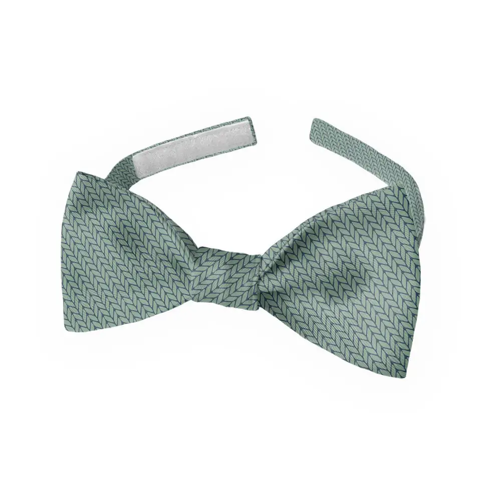 Faux Knit Pattern Bow Tie