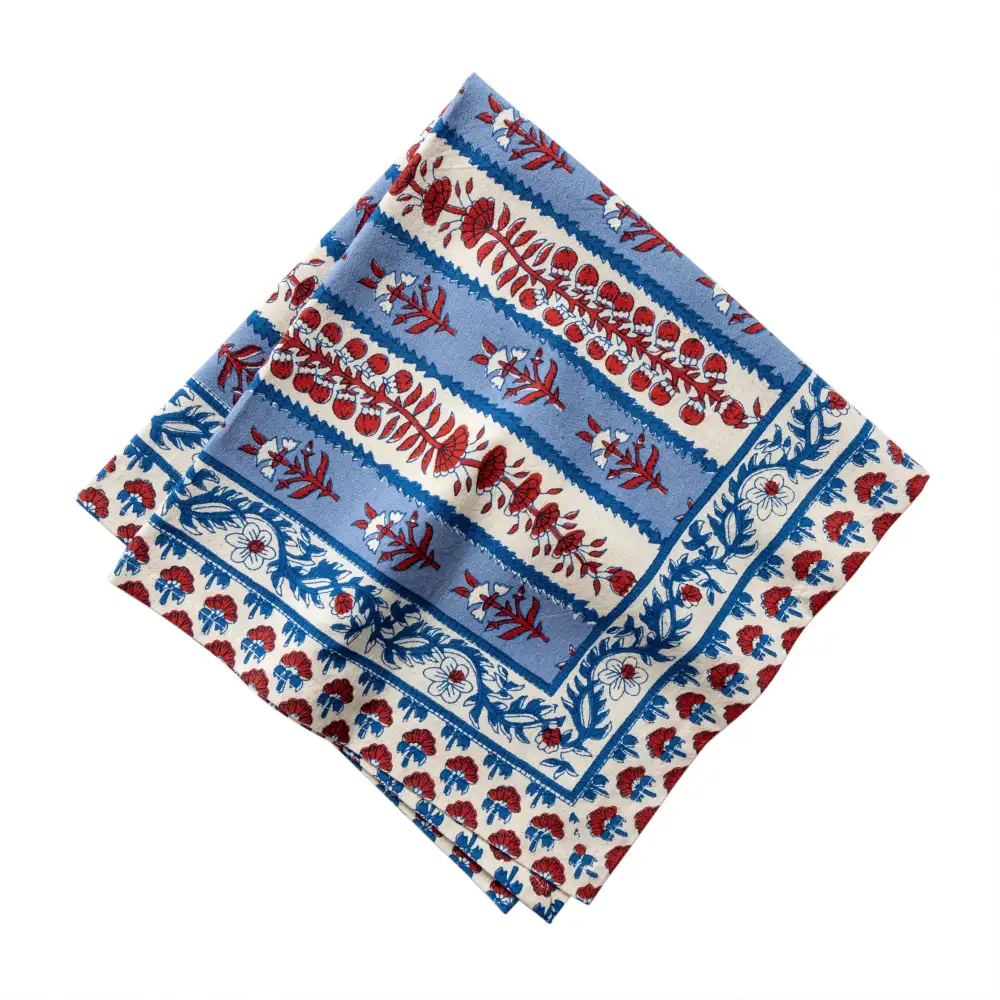 Softened Botanical Motif Napkin Set