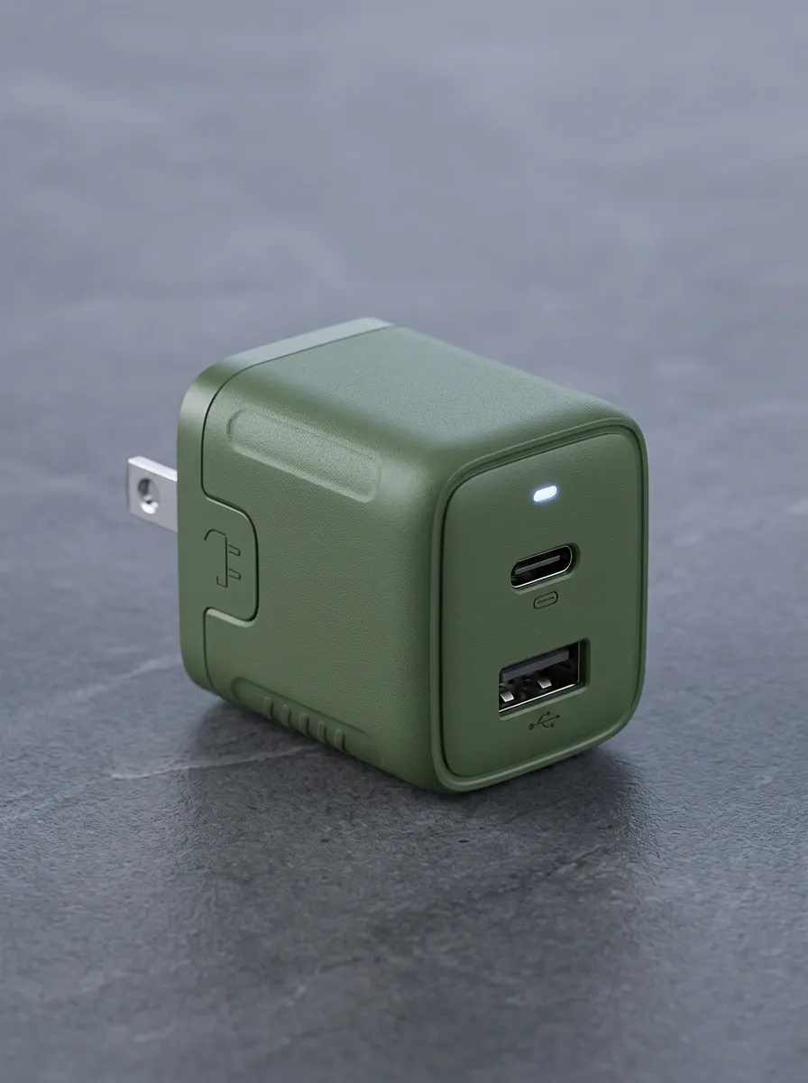 Olive Green Dual Port Wall Charger