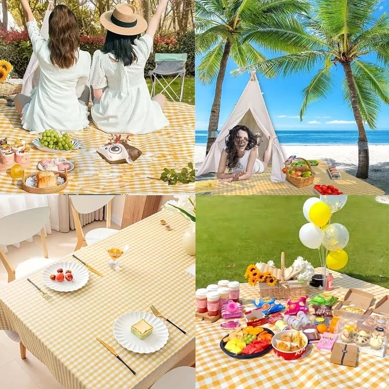 Foldable Checkered Picnic Mat