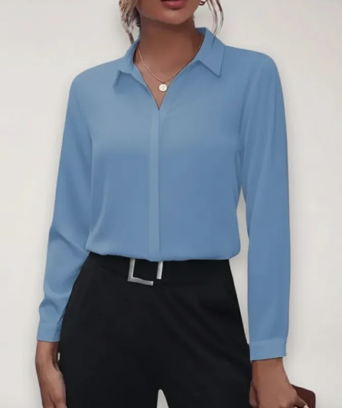 Spring Buttoned Office Blouse